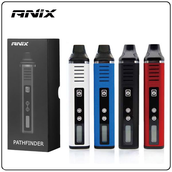 Originale ANIX PATHFINDER II Penna vaporizzatore per erbe secche 2200mah Controllo della temperatura Schermo LCD Pathfinder V2 / 2 Kit di avvio dispositivo penna Vape a base di erbe