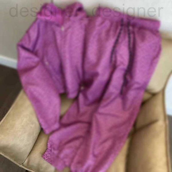 Calças femininas de duas peças marca de designer Capsule série super difícil de comprar edição limitada jaqueta com capuz dupla face conjunto de estilo longo e curto MLXY