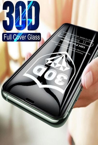 30D Full Cover Gehärtetes Glas Auf Für iPhone 11 Pro Max 12 13 X XR XS 12 mini Screen Protector 6 6s 7 8 Plus Film7853006