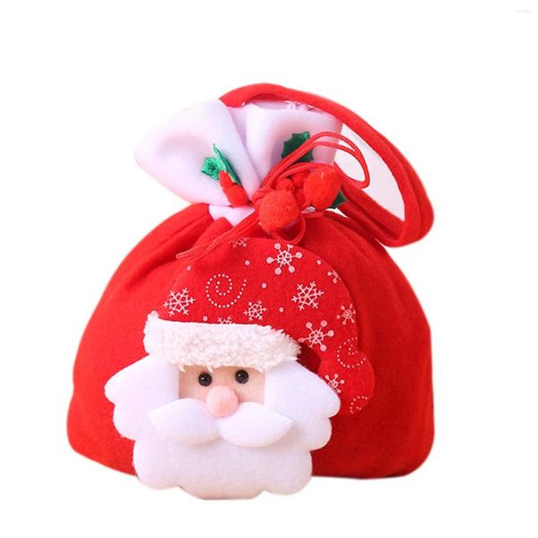 Decorazioni natalizie Decorazione natalizia Simpatico sacchetto di caramelle con manici e coulisse per attività di classe Sfilate di festival