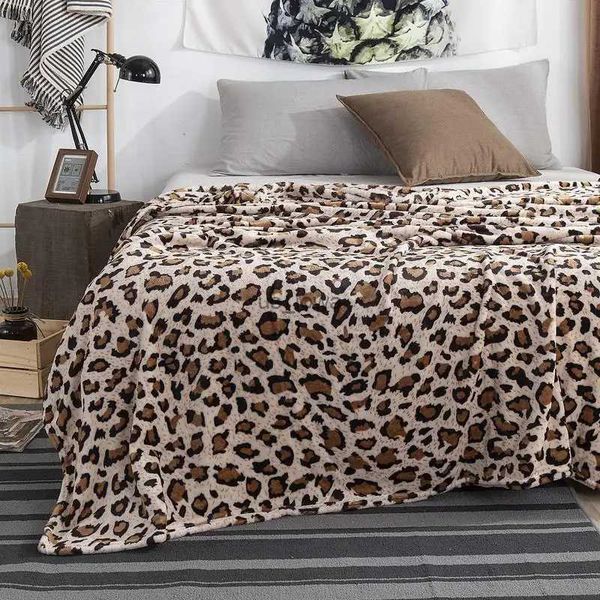 Decken ic Decke mit Leopardenmuster, 100 % Polyester, Winterdecke, Bettlaken, Decke, Bettwäsche, Sofa, weiche Schlafdecke, warme Decke