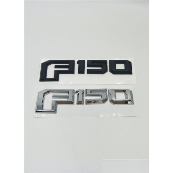 Adesivos de carro para F150 F-150 Tampa da porta traseira Emblema Preto / Sier Logotipo Placa de identificação8432891 Entrega direta Automóveis Motocicletas E Otsmj