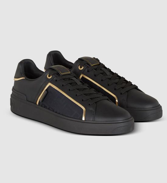 Top Luxury Men B-Court Scarpe da ginnastica Scarpe in pelle liscia Suola esterna in gomma spessa Sneakers Comfort Uomo Skateboard Walking EU38-46 Con scatola