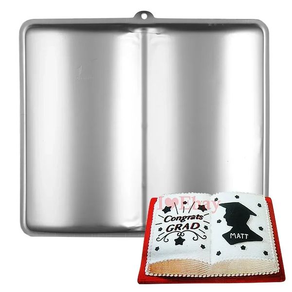 O livro aberto forma bolo molde ferramentas de decoração forma assadeira bolo pan metal para bakeware pão lata molde 240226