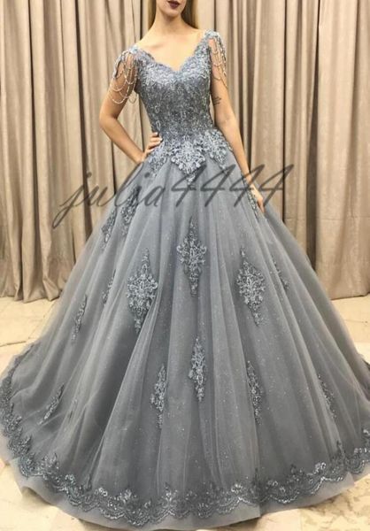 Nuovi abiti da ballo arabi abiti da sposa con spalle scoperte applicazioni di pizzo con perline di cristallo maniche lunghe gonfi vestido plus size formale da sposa3296788