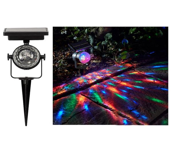 Lâmpada de projeção solar rotativa LED à prova d'água luz colorida solar rotativa lâmpada de gramado lâmpadas laser luz decoração ao ar livre VT8432962