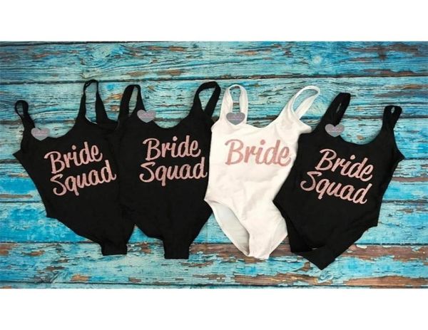 Addio al nubilato Sposa Squadra Costume intero Luna di miele Costumi da bagno Regalo di nozze Damigella d'onore Costume da bagno da spiaggia Drop Y4739975