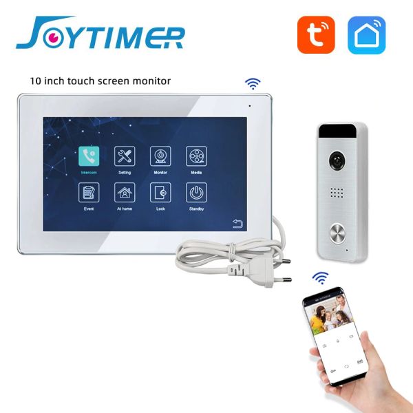 Intercom 10 -дюймовый видео -интерком Tuya для домашнего сенсорного экрана Wi -Fi Door Dope Multi Language Video Door Door с удаленным управлением доступом