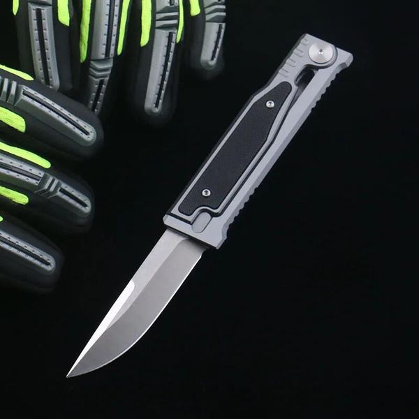 JUFULE Made Carry Knife D2 Drop Blade Alluminio + G10 Maniglia Tasca da pesca tattica Caccia da campeggio Outdoor EDC Utility Coltelli pieghevoli Strumenti