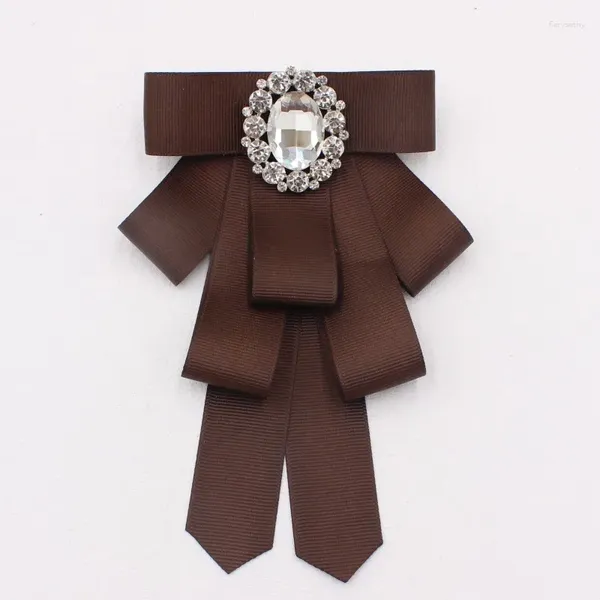 Fliege Koreanische Band Krawatte Für Frauen Strass Diamant Hemd Kragen Pins Mode Brosche Bowknot Corsage Hochzeit Schmuck Zubehör