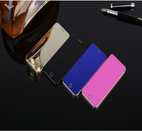 Mini Anica A9 MP3 FM dual sim card bluetooth combinatore display OLED touch key sincronizzazione antiperso mini carta di credito cellulare cellulare6472509