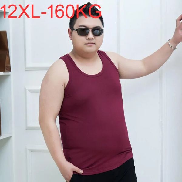 12XL Canotte da uomo 10XL felpa da uomo Gilet di grandi dimensioni estivo super grande senza maniche Modale canottiera di grandi dimensioni bodybuilding allenamento 240308