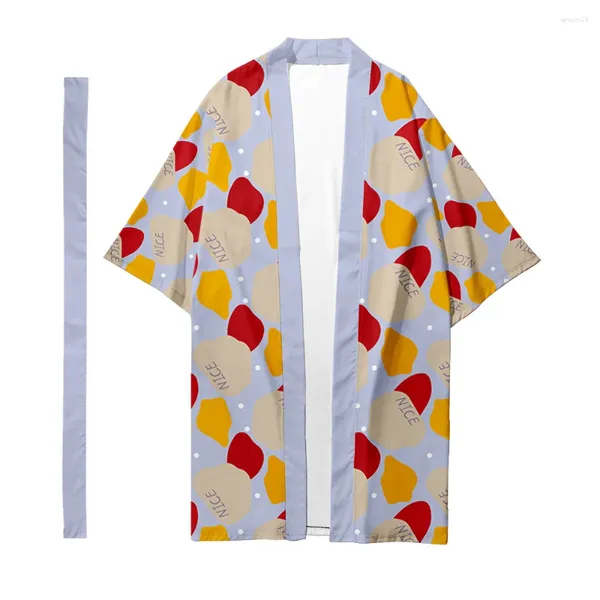 Etnik kıyafet artı xxs-6xl mektup uzun stil tao robe gevşek Japon hırka kadın erkekler harajuku haori kimono cosplay üst yukata