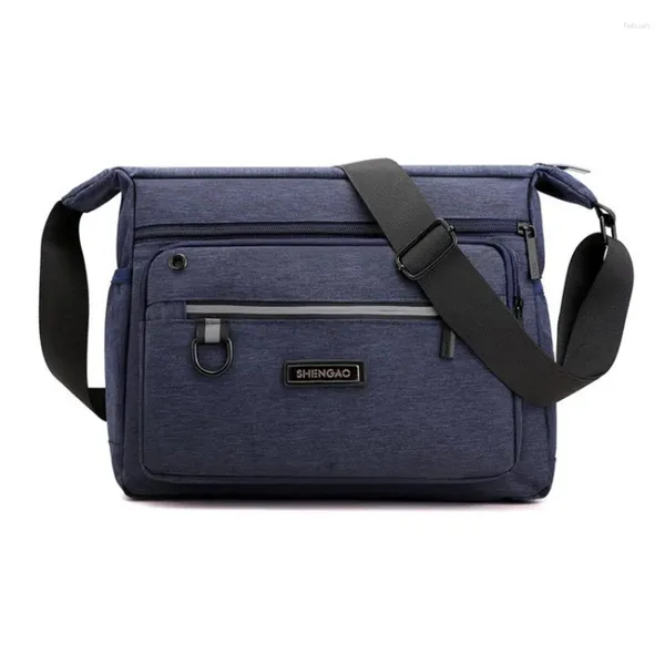 Bolsa Oxford Pano Masculino Um Ombro Crossbody Casual Homem Grande Capacidade Mochila Multifuncional de Meia-idade