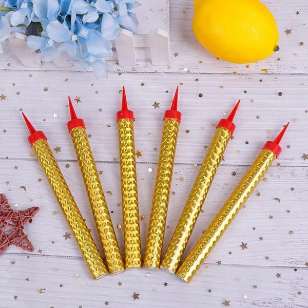 Velas 6 Pcs Bolo de Aniversário Multi Color Bar Party Fireworks Candle253a