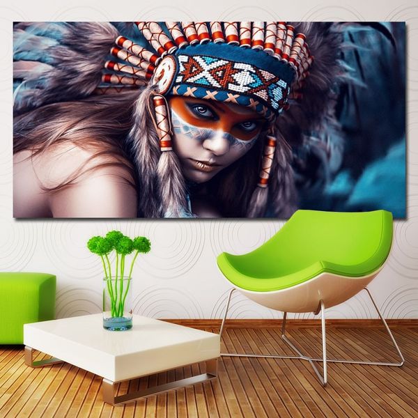 Stampe HD Pittura moderna di arte della parete Ragazza Ritratto di bellezza Immagini Stampe su tela Senza cornice Decorazioni per la casa per soggiorno256v