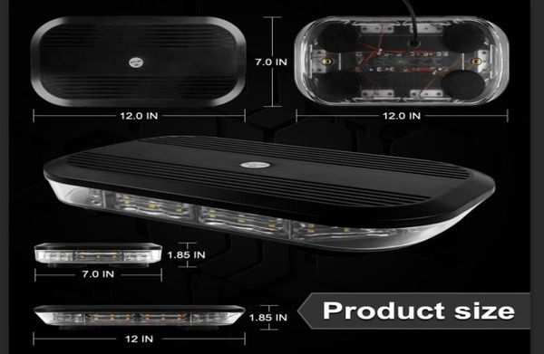 Neue hochhelle LED-Mini-Lichtleiste auf dem Dach mit Magnethalterung, LED-Minibar-Licht, LED-Blitzleuchte, Autodachmontage-Blitzleuchte3921003