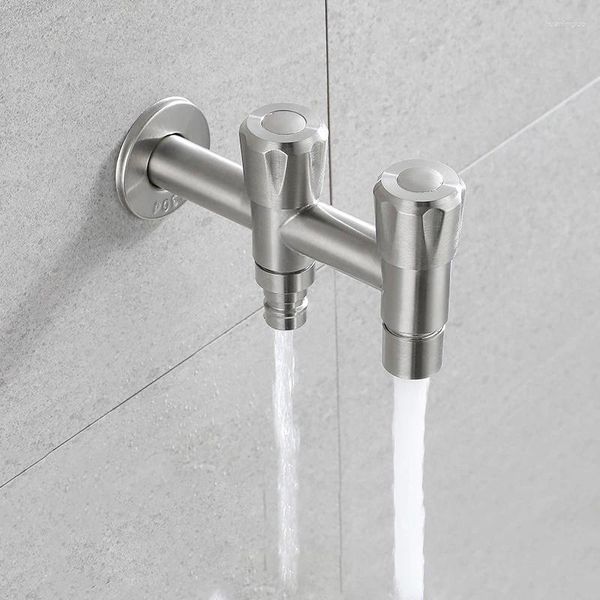 Rubinetti per lavandino del bagno Rubinetto multifunzione in acciaio inossidabile 304 con apertura rapida Lavatrice Speciale Trafilatura uno in due