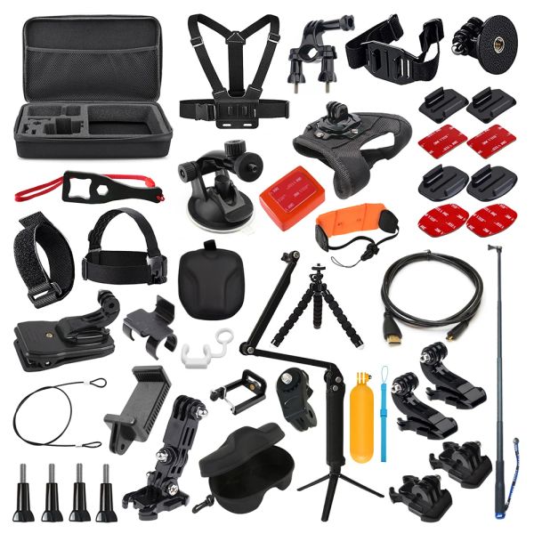 Kit di accessori per fotocamere per fotocamere per GoPro Hero 7 6 5 4 3 sessione set per Xiaomi Yi 4K SJCAM SJ7 Eken H9R Sports Cam