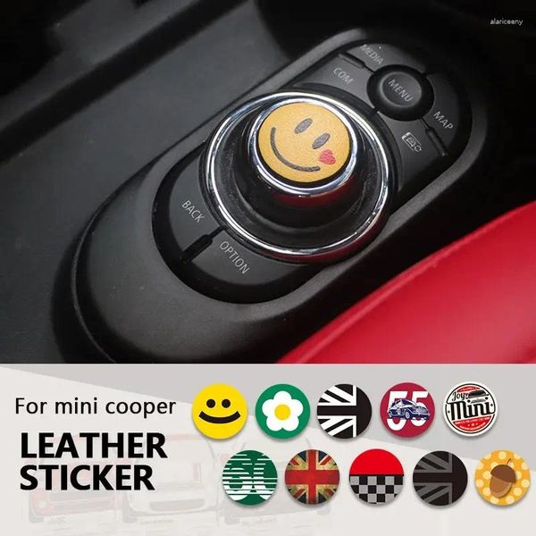 Mini Cooper için İç Aksesuarlar F55 F56 F57 Araba Merkezi Kontrol Multimedya Düğmesi Kapak Döşeme düğmesi Sticker