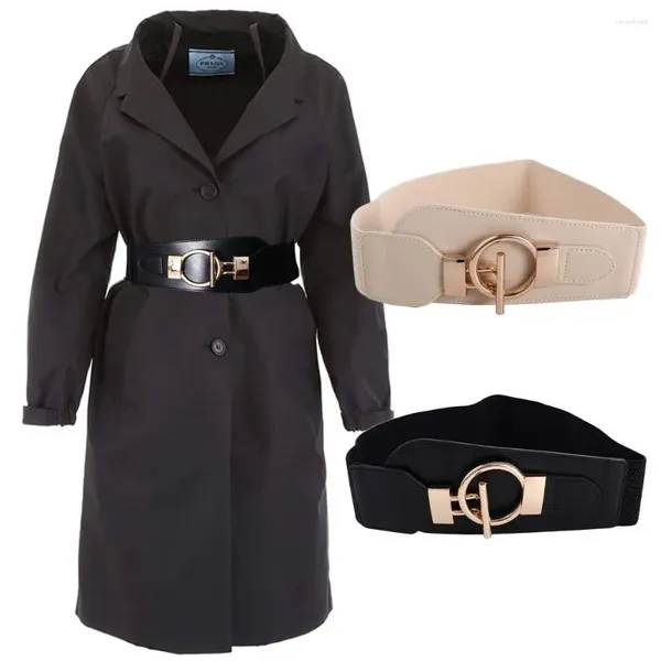 Cinture Elegante fascia da smoking OT fibbia in pelle PU cintura larga cava cintura in vita da donna cinturino coreano cappotto abito decorativo