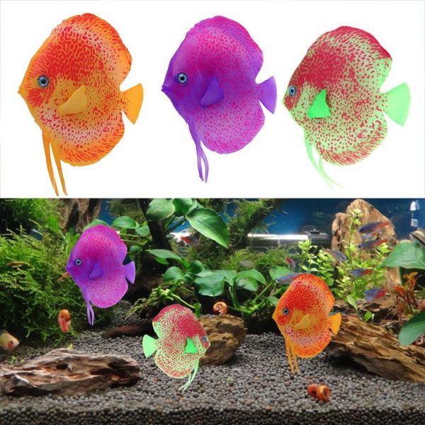 Светящийся аквариум, имитация тропических рыб, плавающая подвижная поддельная игрушка-аквариум, имитация пейзажа, украшение для аквариума203F