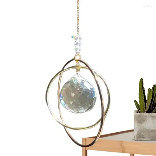 Decorações de jardim sol captura pingente reflexivo luz solar ornamentos cristal brilhar intensamente para janela mochila telefone