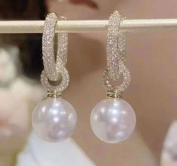 Orecchini a bottone Regali con ciondolo di perle eleganti e di alta qualità per gli amanti Accessori per piercing all'orecchio Gioielli da sposa