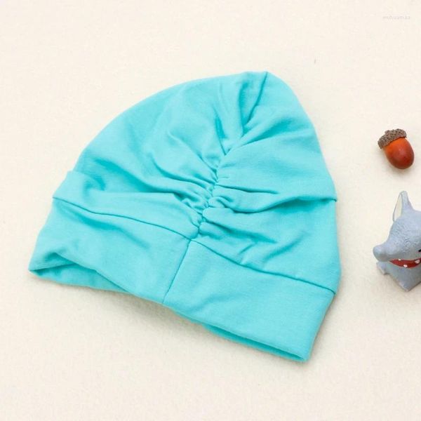 Hüte süße Babyhut Baumwollweiche Turban Knoten Sommergeborene Mütze für Mädchen