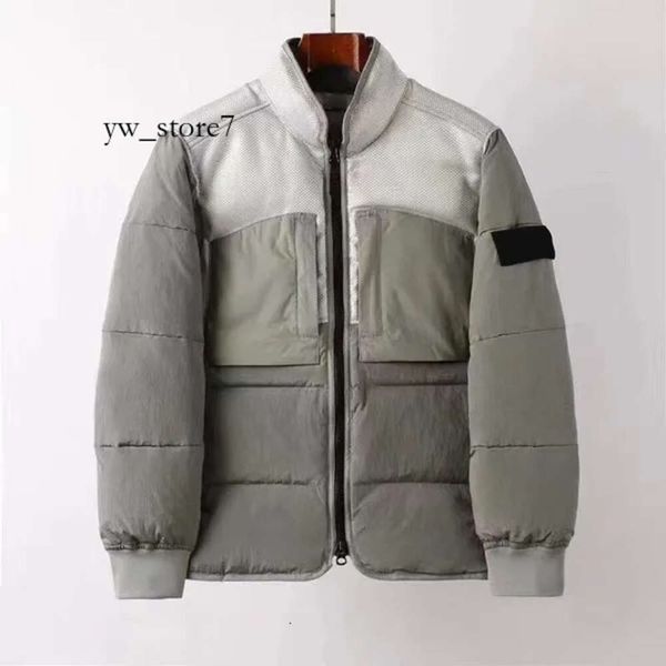 Stones Island Erkekler Down Parka Stones Adası Çift Sokak Sıcak Basit Kış Gevşek Stand Yakası Dış Mekan Pamuk Yastıklı Ceket Stoneisland Ceket 1395 8205