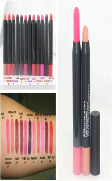 12 Stück NEU Makeup Patent Polish Lip Pencil Velvet Matte Lipstick Pencil 23g5338124
