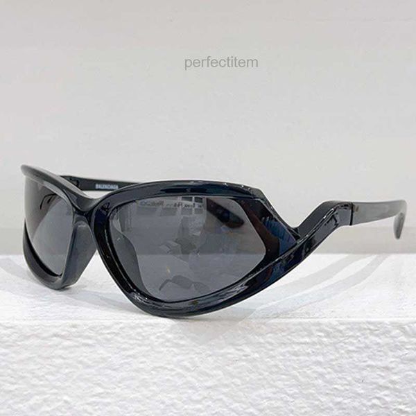 Siyah moda tasarımcısı güneş gözlükleri yan xpander kedi güneş gözlüğü kadınlar siyah biyo tabanlı enjekte edilmiş naylon gümüş lensler kedi göz bisiklet gözlükleri bb0289s