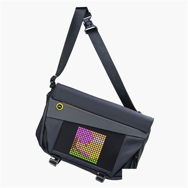 Другая электроника Divoom Sling Bag-V Настраиваемая пиксель-арт Модный дизайн Спорт на открытом воздухе Водонепроницаемая мужская и женская сумка-мессенджер Birt Ot0Vt