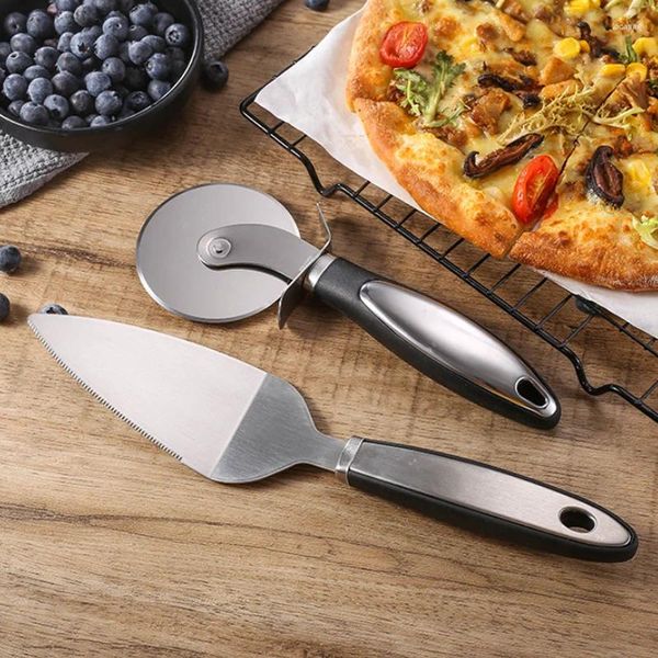 Facas cortador de pizza terno aço inoxidável redondo divisor faca pastelaria massa massa ferramenta cozinha cozimento corte suprimentos
