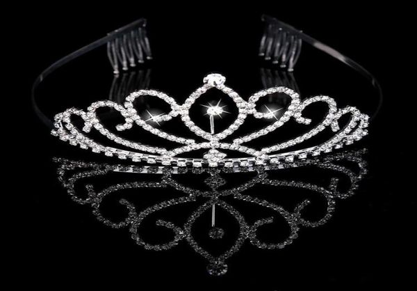 Tiaras de noiva brilhantes, coroas com strass, joias de noiva, para meninas, festa de baile, performance, concurso, cristal, casamento, a7193117