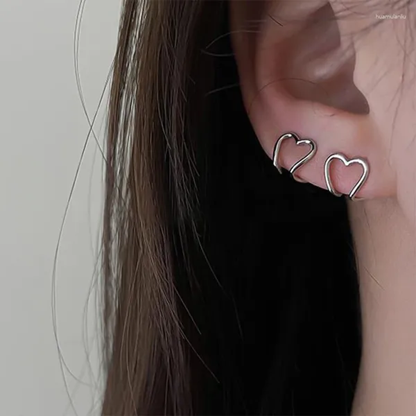 Dangle brincos coração orelha manguito não-piercing clipes cartilagem falsa para mulheres homens jóias por atacado