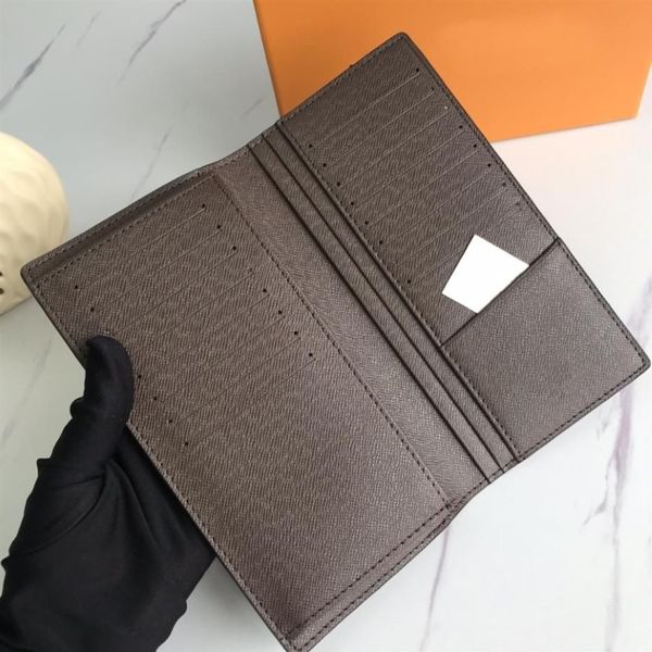 Moda erkek cüzdan klasik erkek cüzdan çizgileri dokulu cüzdan çoklu bifold uzun küçük cüzdanlar ile kutu266n 314Q