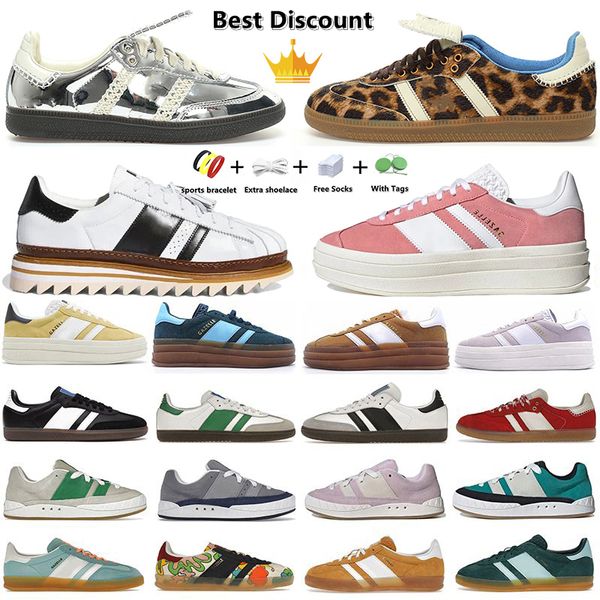 Designer sapatos vegan sapato casual para homens mulheres moda treinadores de couro branco núcleo preto bonners colegial verde goma design plano esportes ao ar livre tênis