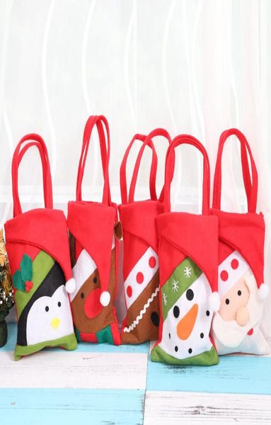 Borse di caramelle natalizie Borse regalo di Babbo Natale Regali per bambini Decorazioni per l'albero di Natale Borse Borse di stoccaggio regalo di Babbo Natale BH07566251