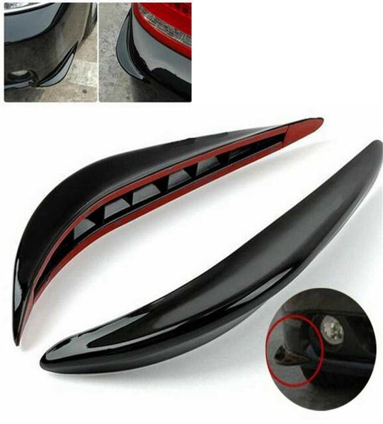 Novo 2 pçs universal dianteiro traseiro pára-choques lábio difusor divisor barbatanas corpo spoiler canards valence queixo ajuste do carro canard auto accessori6733865