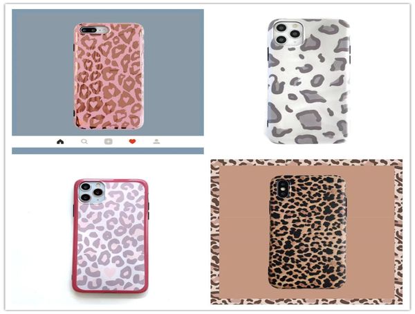 Custodie per telefoni Leopard Custodia per iPhone 11 pro max 7plus 8 XR Xs Mas Cover protettiva morbida in silicone Apple5370053