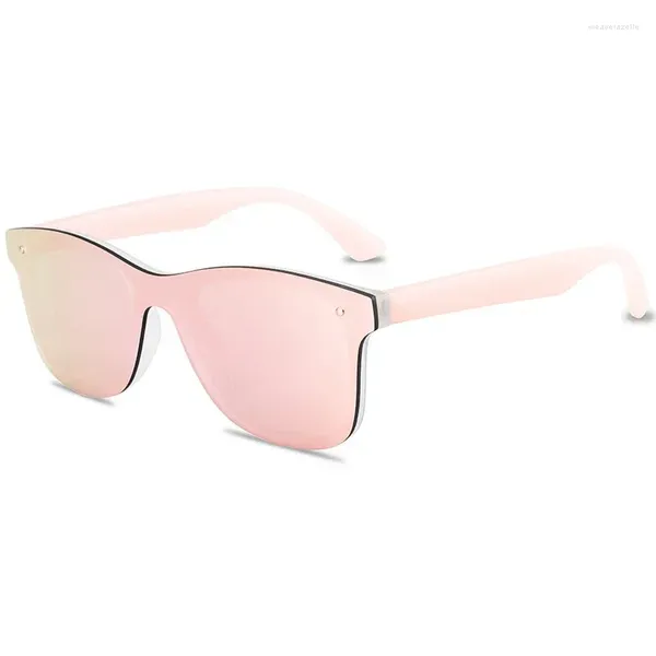 Óculos de sol uv400 espelho design unissex marca moda retro uma peça óculos vintage luxo oculos gafas de sol com dobradiça de metal