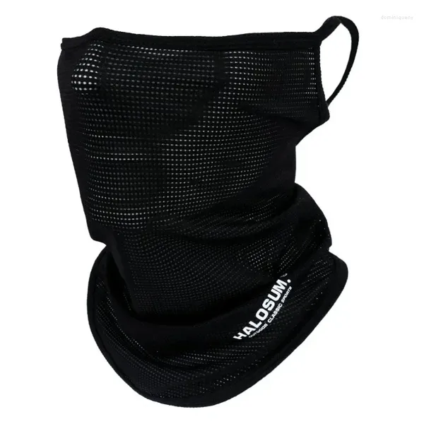 Bandane Seta Pesca Ciclismo Bandana Maglia Copri viso Mezza maschera Hang-Ear Ghetta per collo Sciarpa a tubo freddo Sport Corsa Escursionismo Caccia