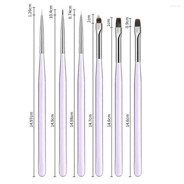 Nail Art Kits Smooth Line Drawing Pen Tragbarer Manikürepinsel Pull Smudge Professionelles Werkzeug Umweltfreundlich