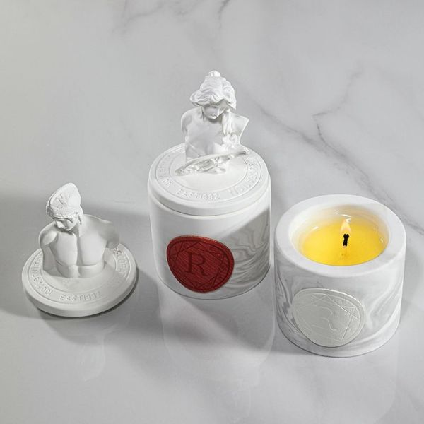 Europeu retro escultura óleo essencial vela quarto acalmar nervos velas perfumadas decoração de casamento fragrância vela lembrança l278w