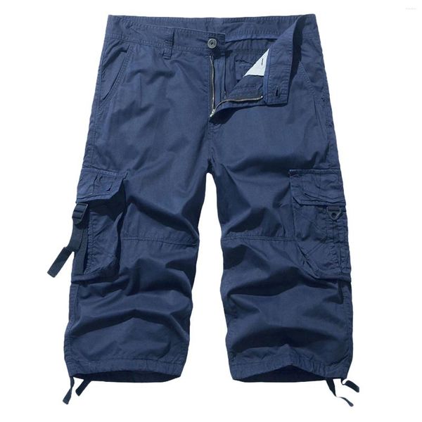 Pantaloni da uomo Pantaloni estivi Pantaloncini da spiaggia per uomo Moda Tuta casual Soild Plus Size con tasche Pantaloni sportivi larghi