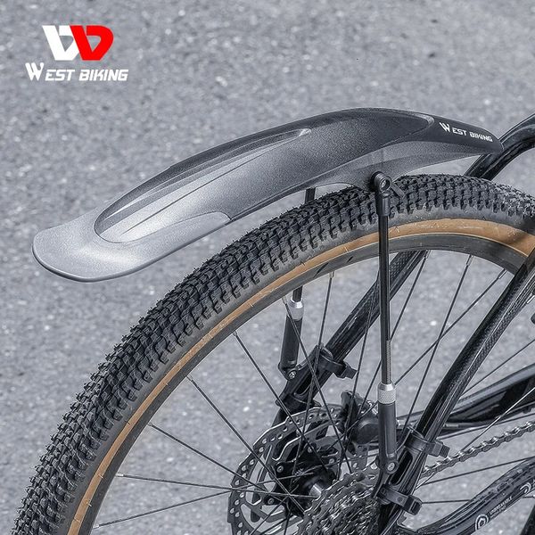 West biking 26-29 Polegada mtb fender conjunto estável dianteiro paralama ajustável traseiro aileron ampliado mud flaps xc acessórios de bicicleta 240301