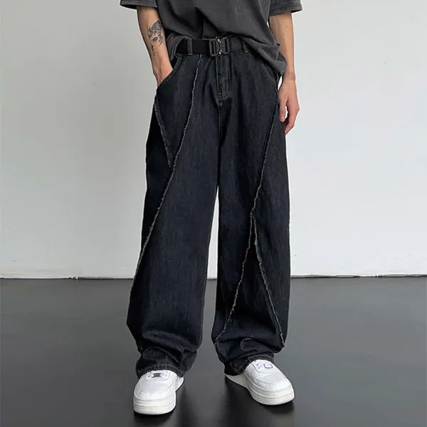 Erkek kot unisex y2k yüksek bel gevşek Kore moda geniş bacak pantolon büyük boy kot pantolon hip hop harajuku düz bol