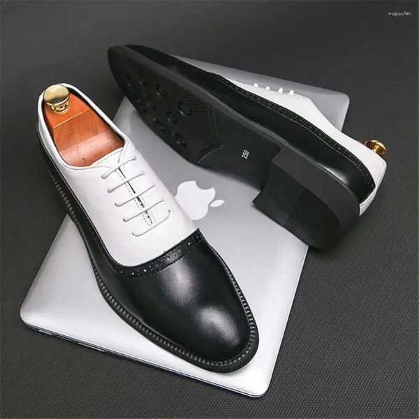 Sapatos de vestido com buracos dedo do pé redondo plus size confortável homens quinceanera tênis esportes oferece luxus equipe s