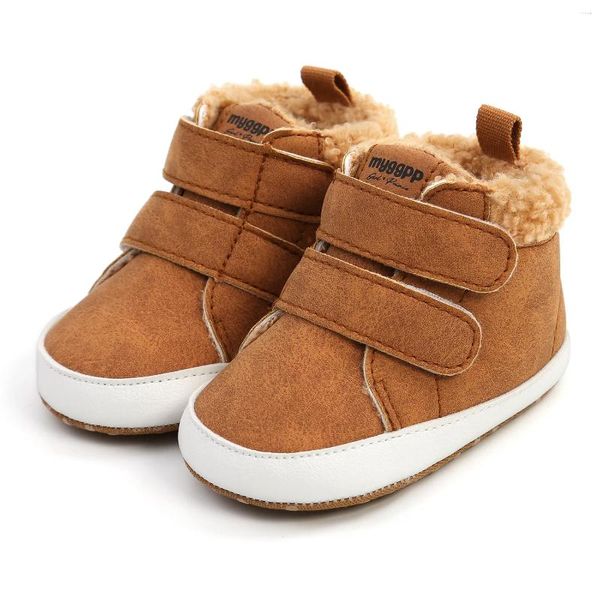 First Walkers Baby-Schuhe für Jungen und Mädchen, einfarbig, gepolstert, warm